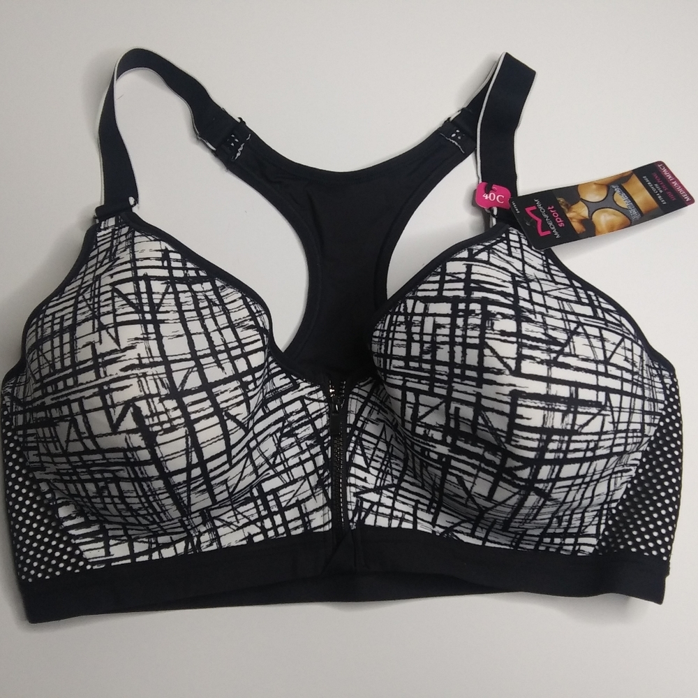 Maidenform Sport Secure Zip Front Underwire Bra